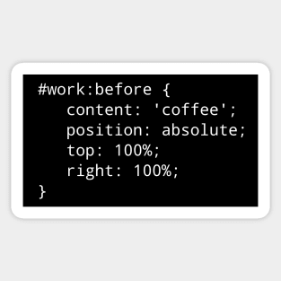 CSS Geeky Programmer Front End Developer Coffee Sticker
